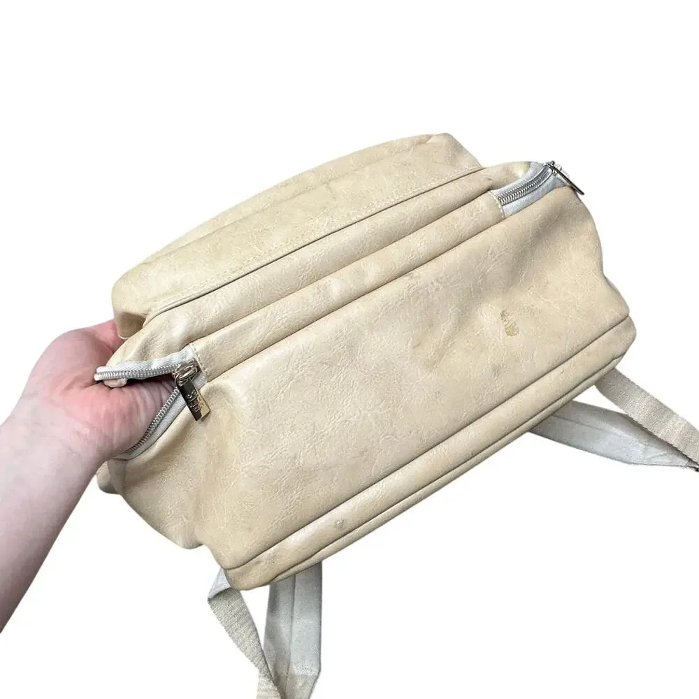 BEIS The travel Backpack in Beige Canvas